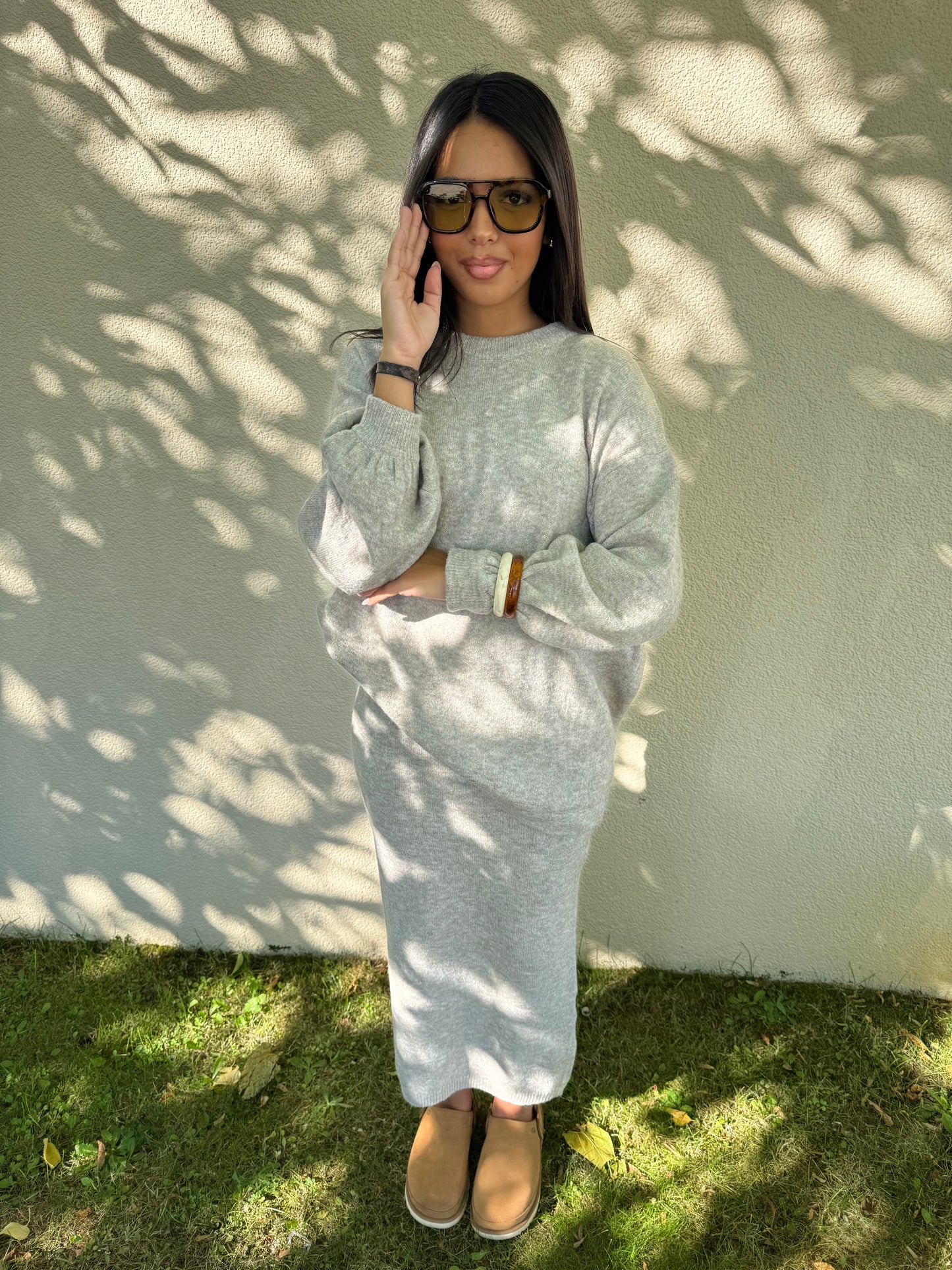 Ensemble Mya gris beige