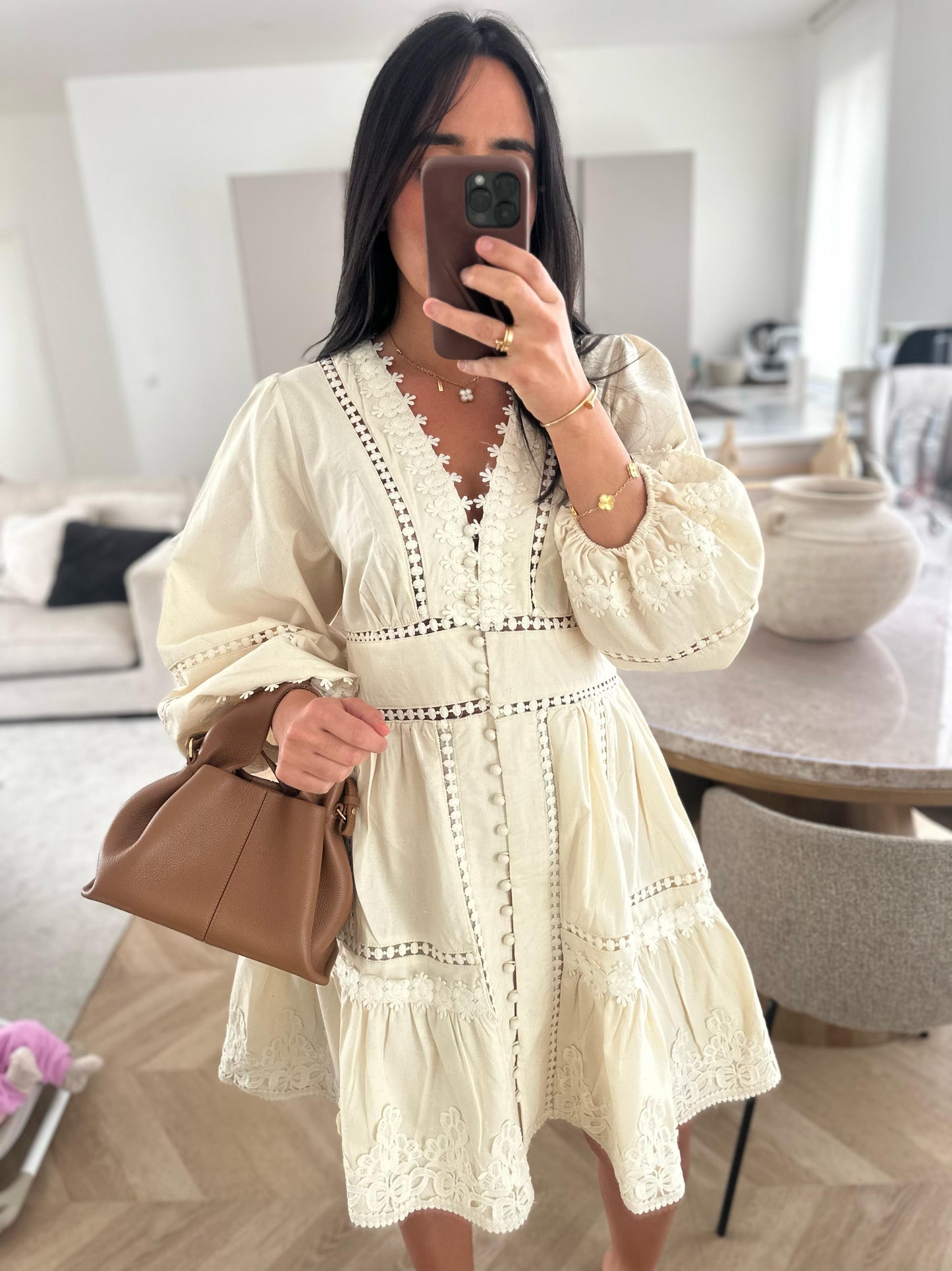 ROBE LENA crème