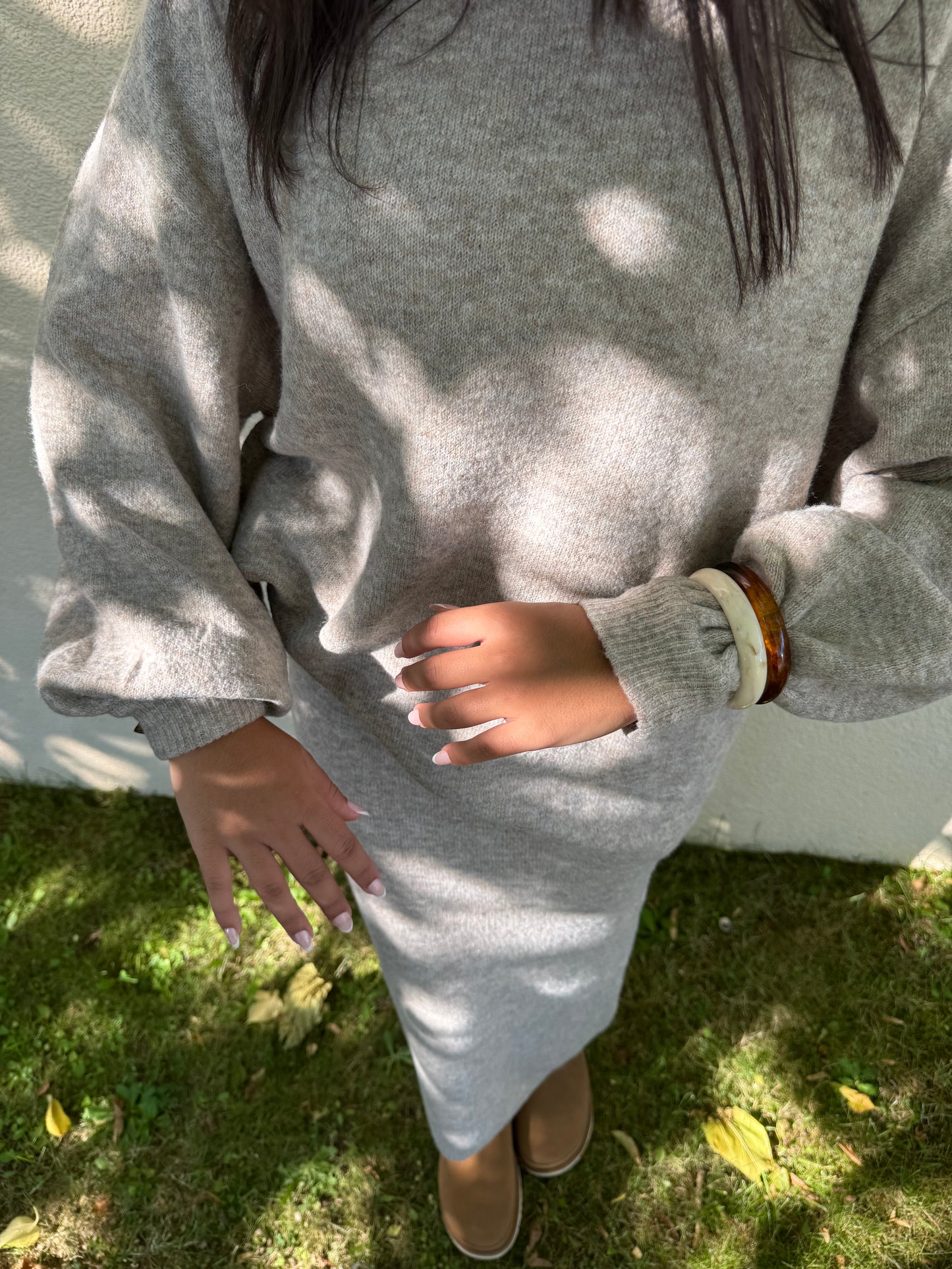Ensemble Mya gris beige