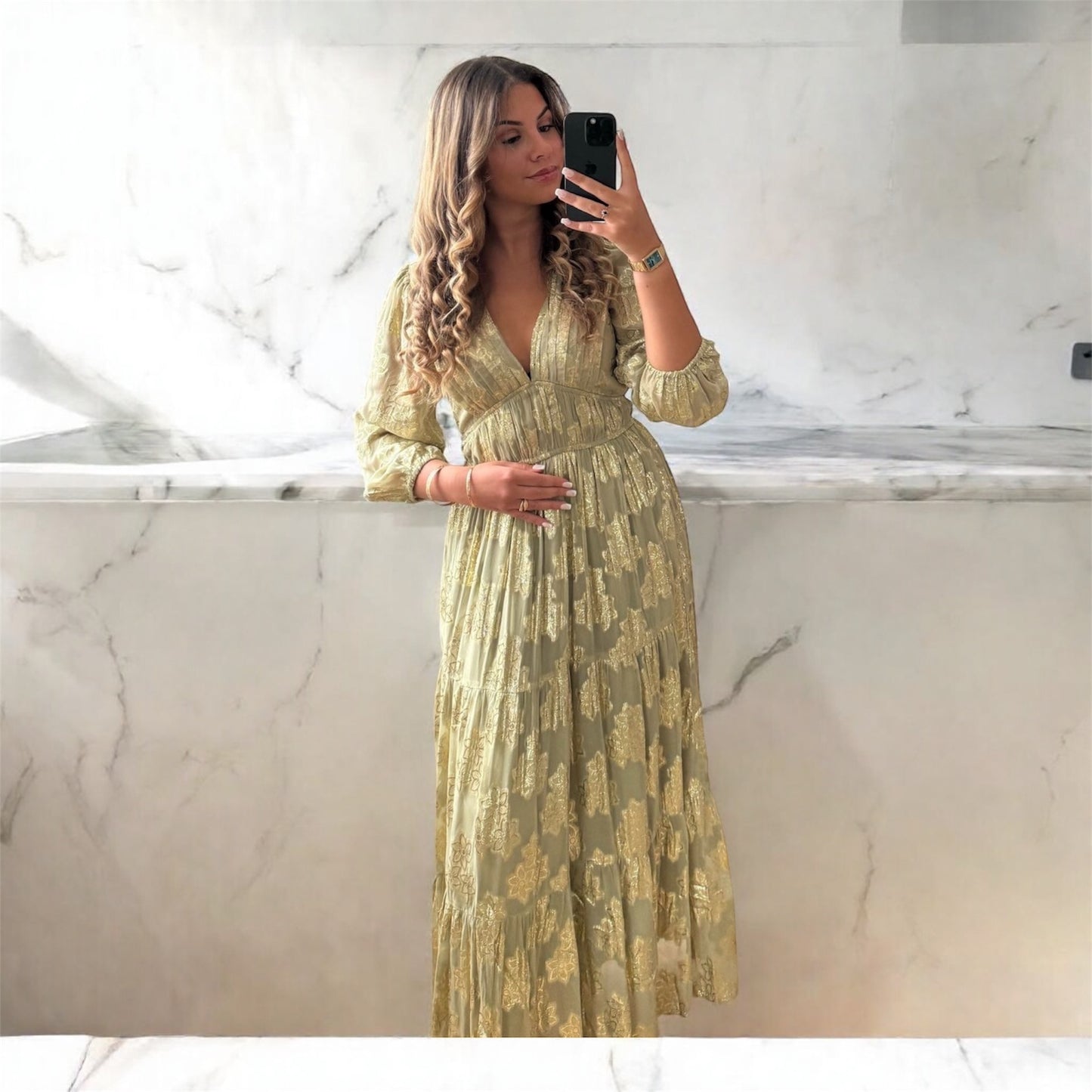 ROBE LILAS pistache