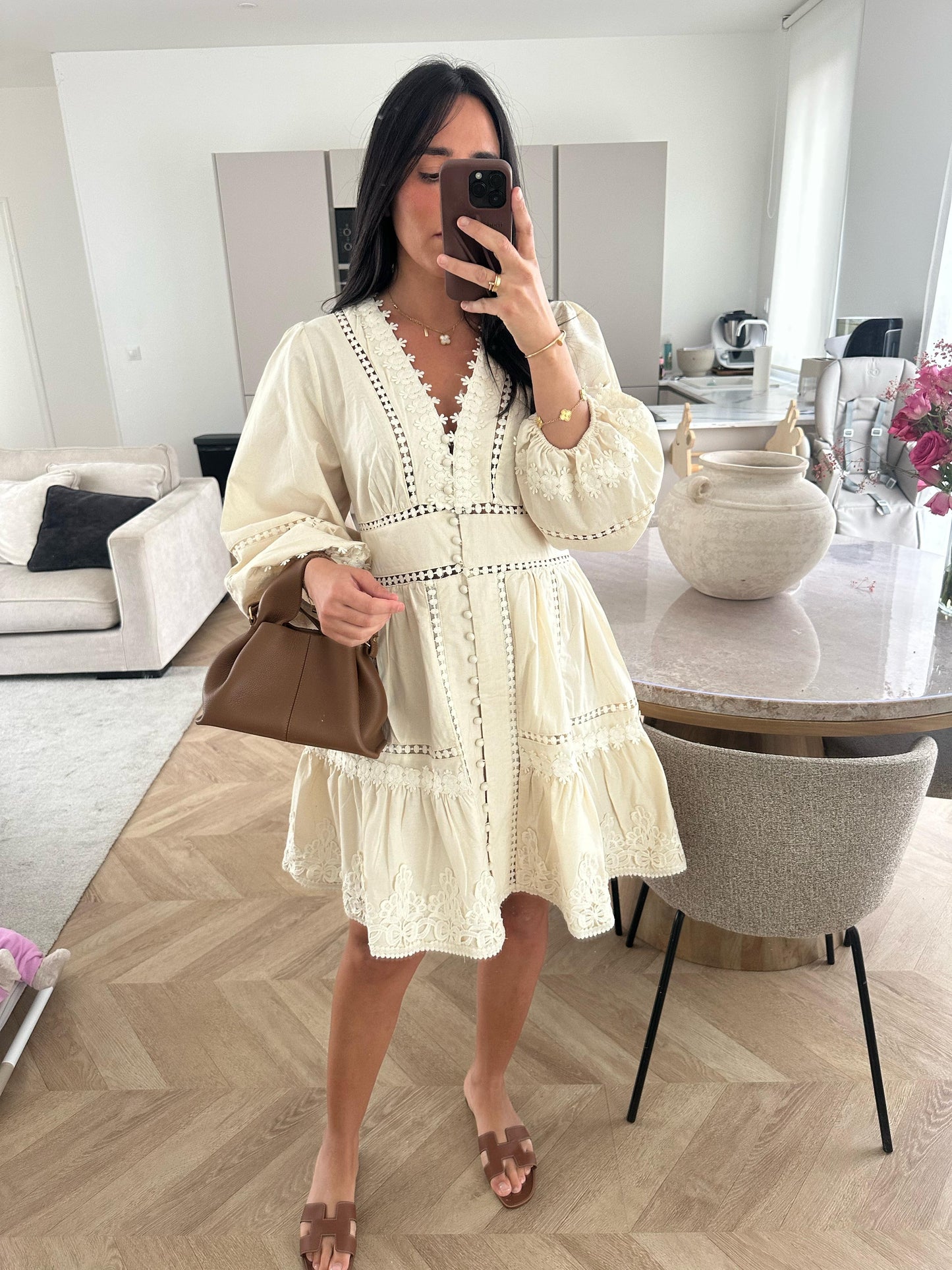 ROBE LENA crème