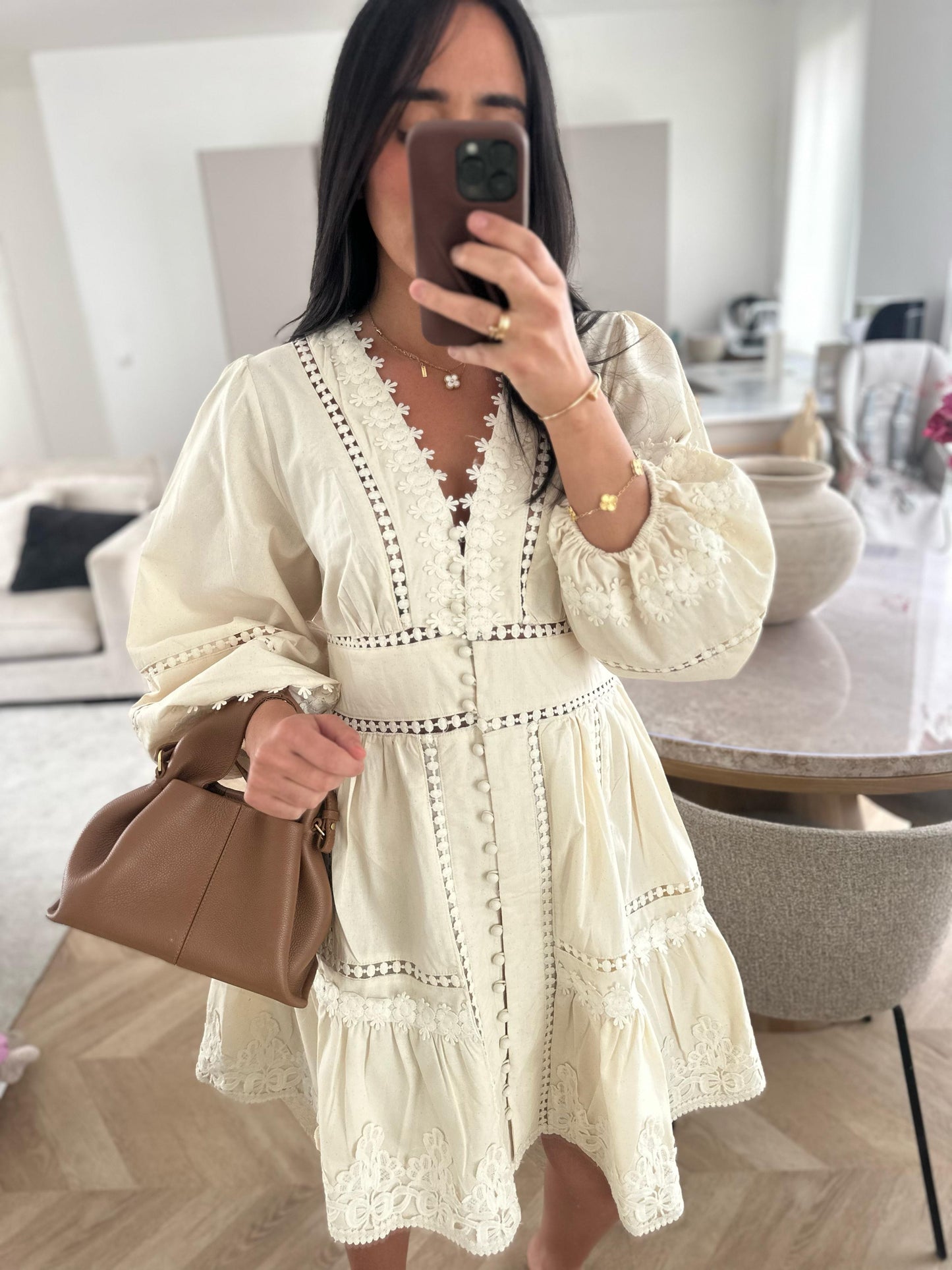 ROBE LENA crème