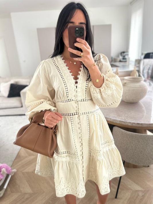 ROBE LENA crème